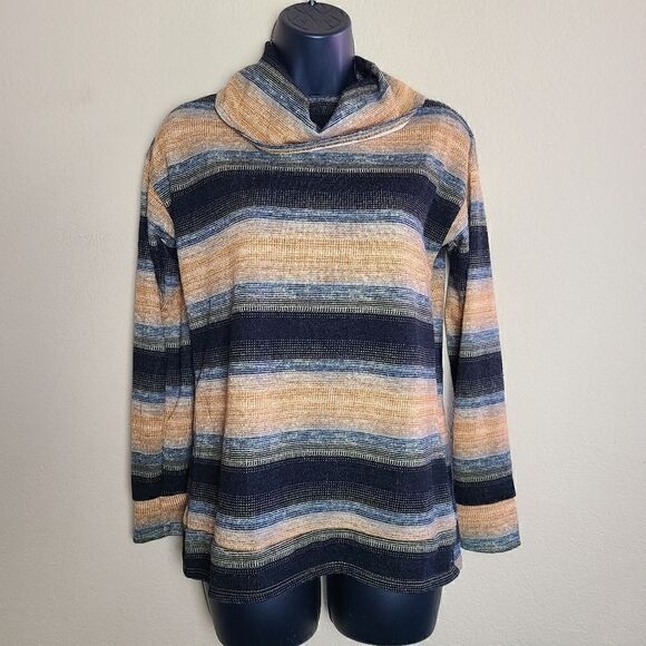 Ginger G Striped Turtleneck - Picture 1 of 8